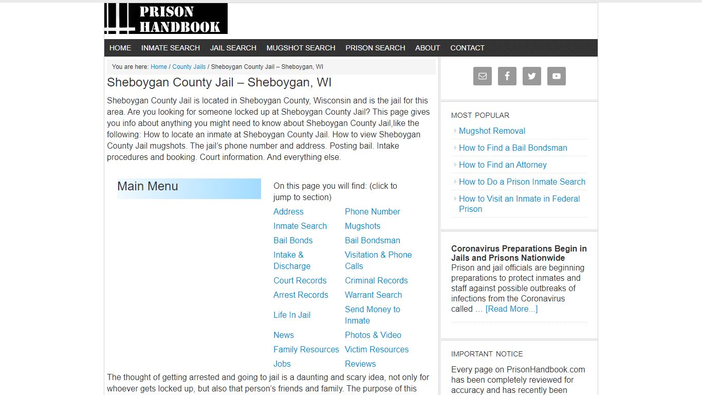 Sheboygan County Jail – Sheboygan, WI